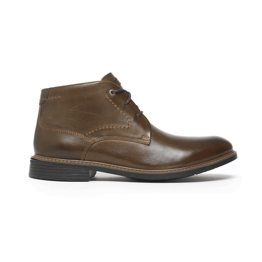 Rockport Boots For Mens Dark Brown - Classic Break Chukka - HT1590627